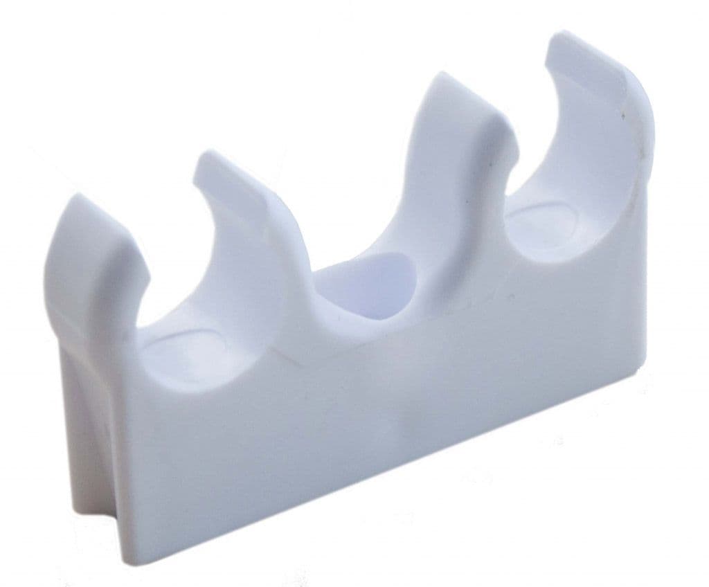 Robimatic Double Pipe Clips 15mm