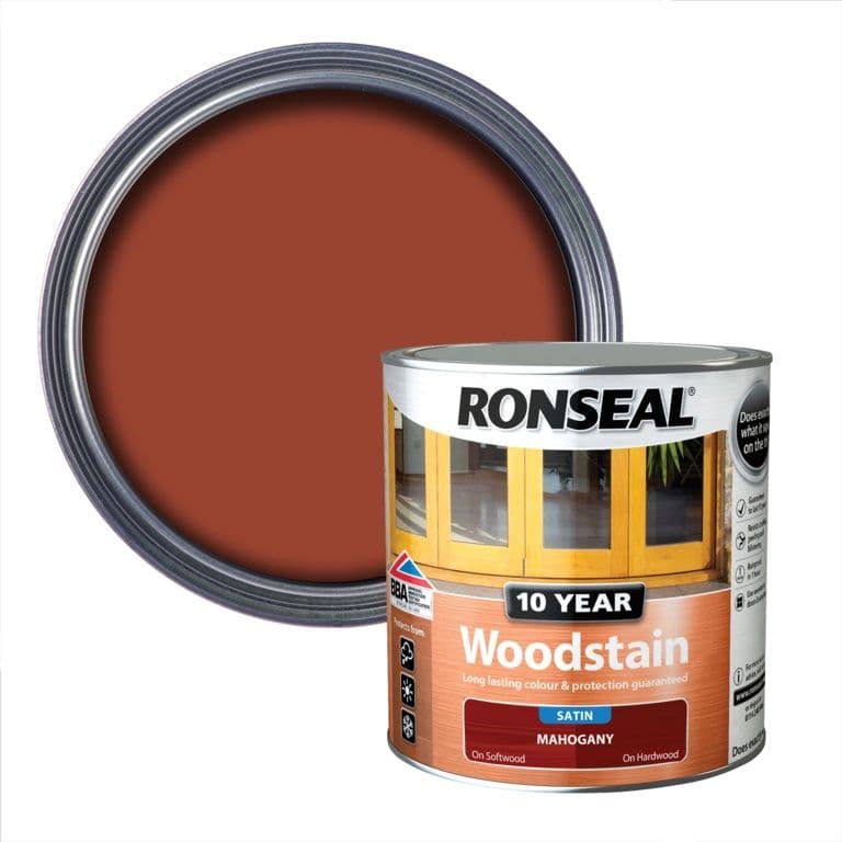Ronseal 10 Year Woodstain Satin 2.5L - Mahogany