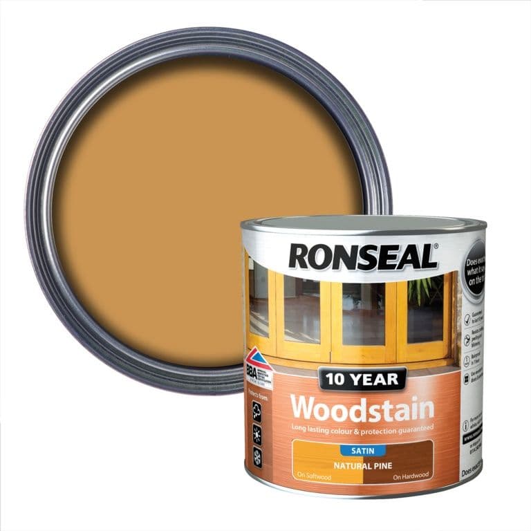 Ronseal 10 Year Woodstain Satin 2.5L - Natural Pine