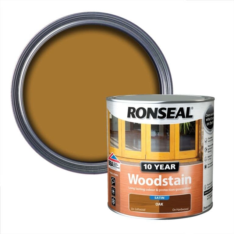 Ronseal 10 Year Woodstain Satin 2.5L - Oak