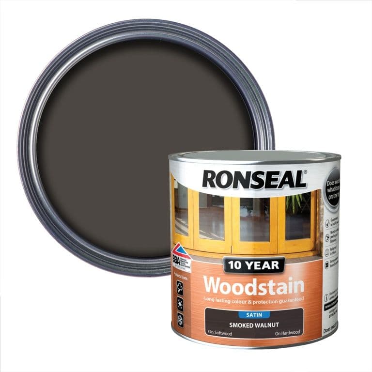 Ronseal 10 Year Woodstain Satin 2.5L - Smoked Walnut