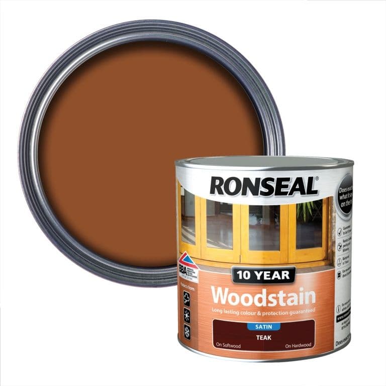 Ronseal 10 Year Woodstain Satin 2.5L - Teak