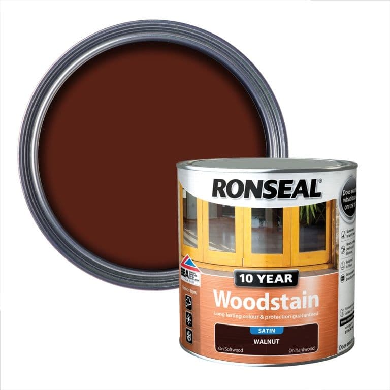 Ronseal 10 Year Woodstain Satin 2.5L - Walnut