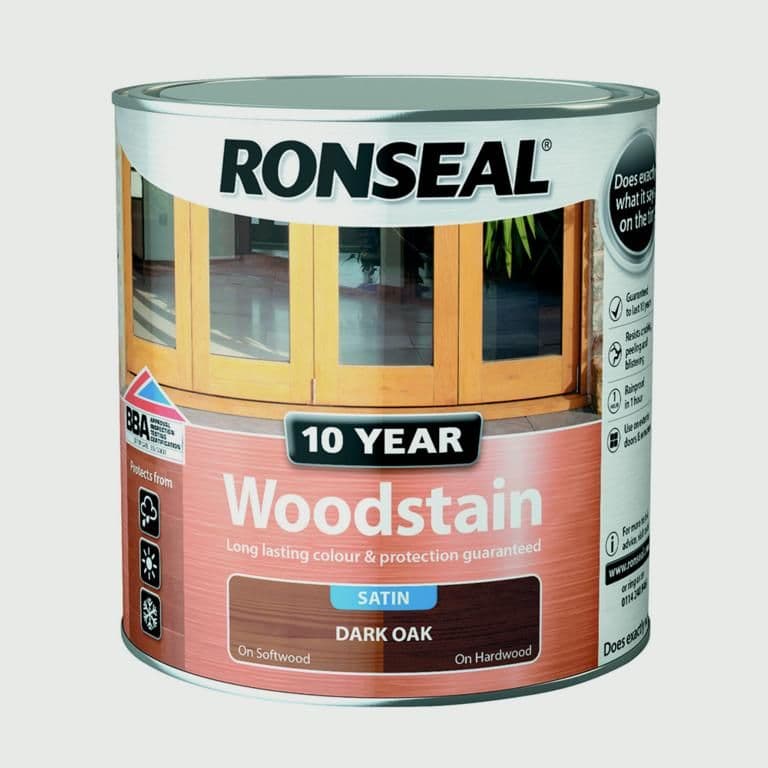 Ronseal 10 Year Woodstain Satin 250ml - Dark Oak
