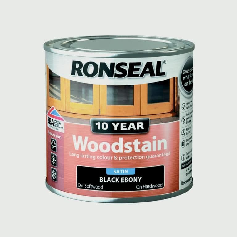 Ronseal 10 Year Woodstain Satin 250ml - Ebony