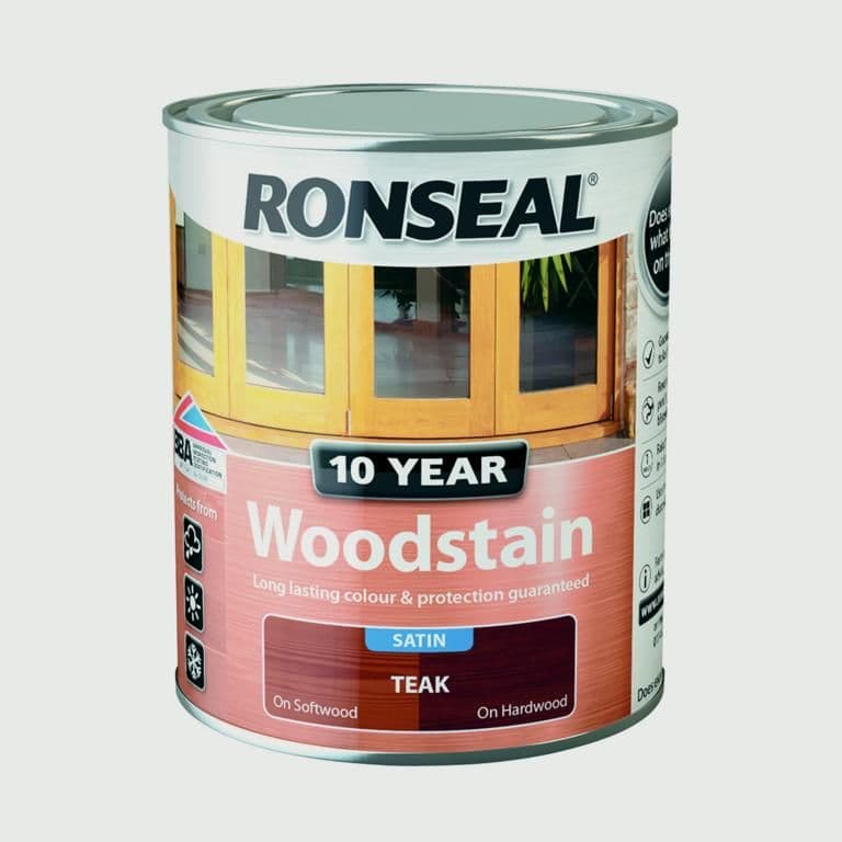 Ronseal 10 Year Woodstain Satin 750ml - Teak