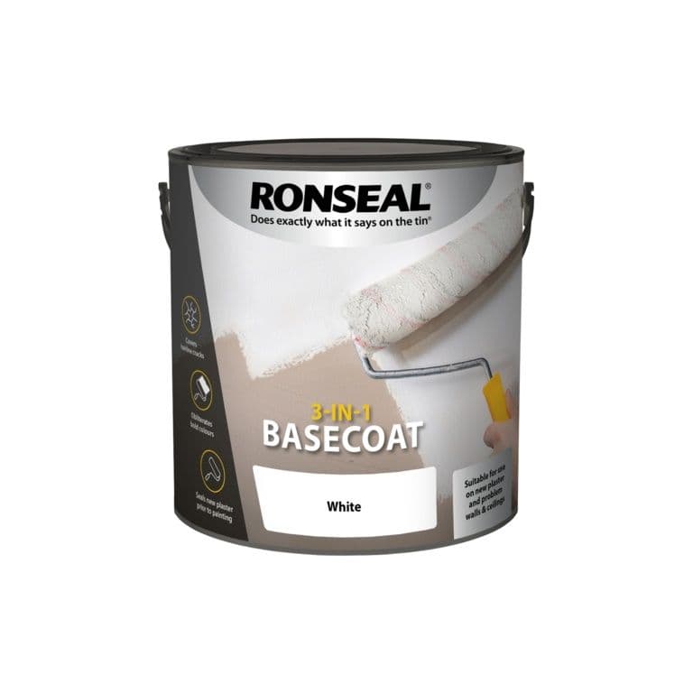 Ronseal 3 in 1 Basecoat White - 2.5L