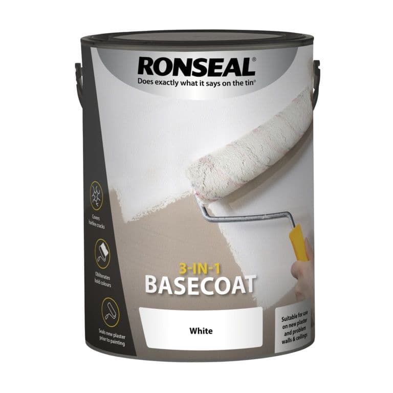 Ronseal 3 in 1 Basecoat White - 5L