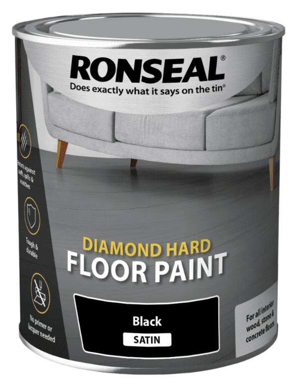 Ronseal Diamond Hard Floor Paint 750ml - Black