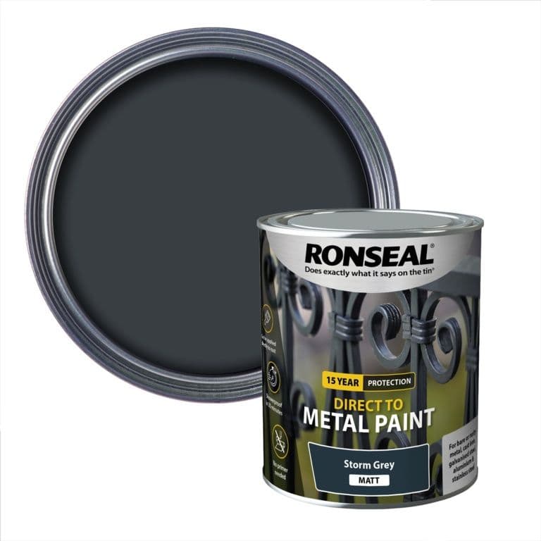 Ronseal Direct To Metal Paint 750ml - Storm Grey Matt