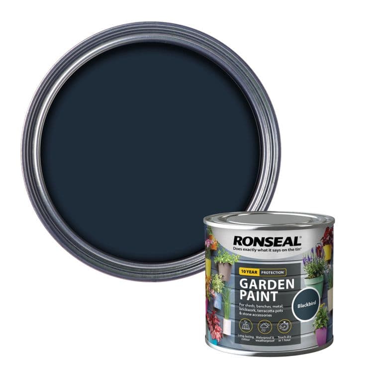 Ronseal Garden Paint 250ml - Blackbird