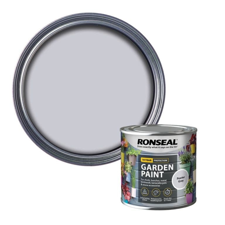 Ronseal Garden Paint 250ml - Pewter Grey