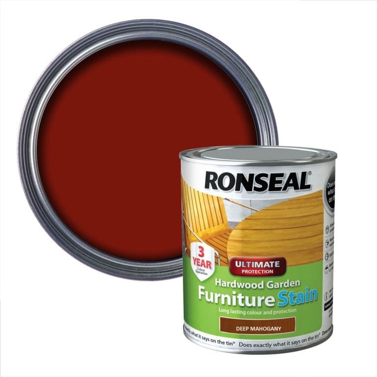 Ronseal Hardwood Furniture Stain 750ml - Deep Mahogany