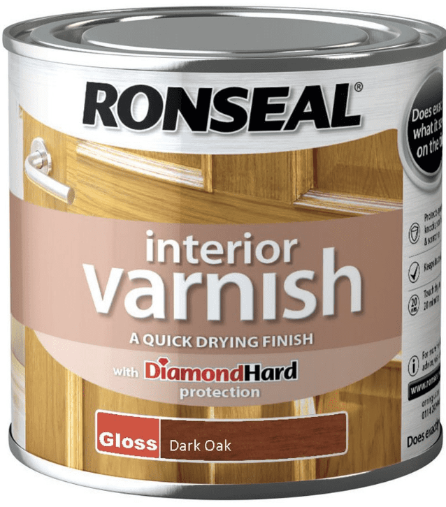 Ronseal Interior Varnish Gloss 250ml - Dark Oak