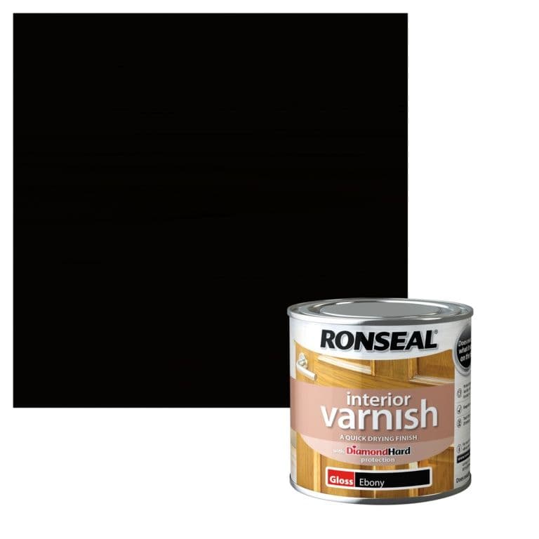 Ronseal Interior Varnish Gloss 250ml - Ebony