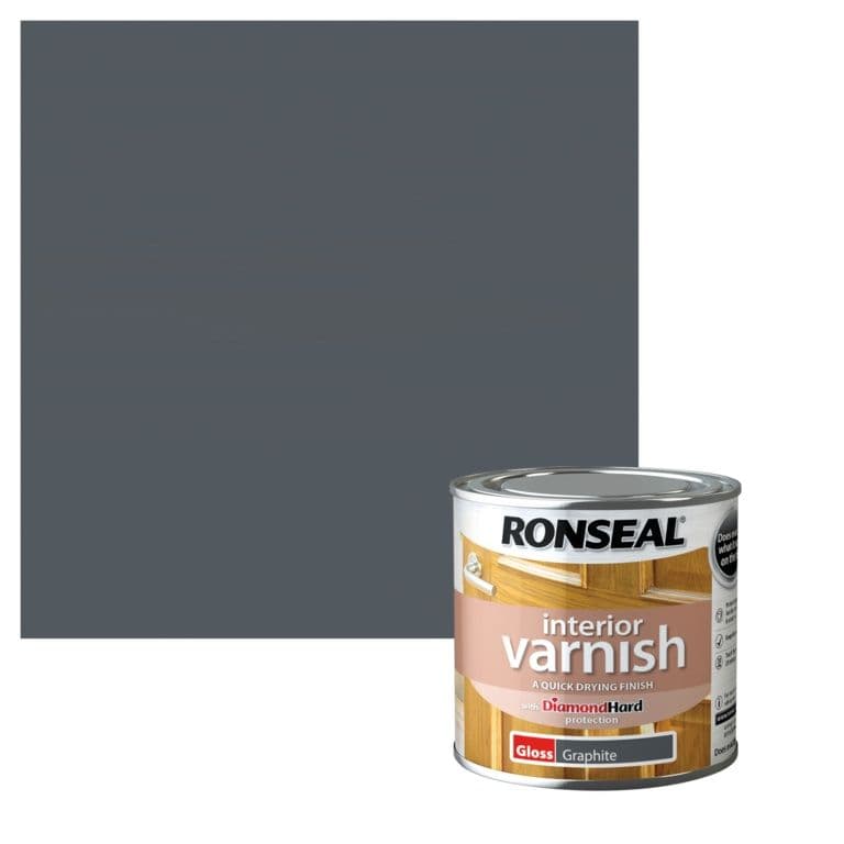 Ronseal Interior Varnish Gloss 250ml - Graphite