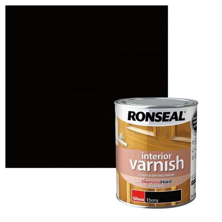 Ronseal Interior Varnish Gloss 750ml - Ebony