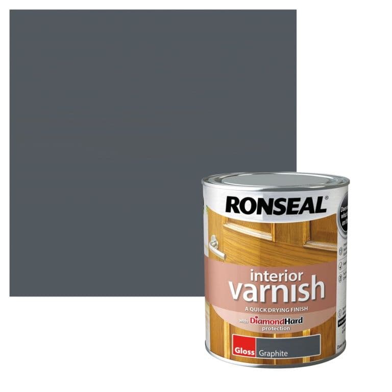 Ronseal Interior Varnish Gloss 750ml - Graphite