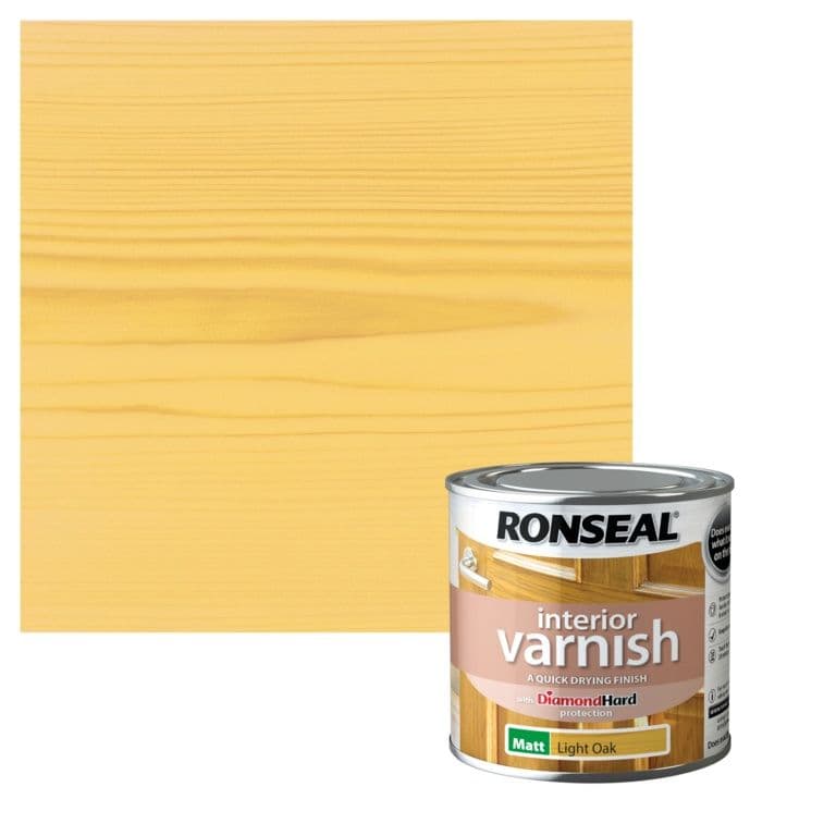 Ronseal Interior Varnish Matt 250ml - Light Oak