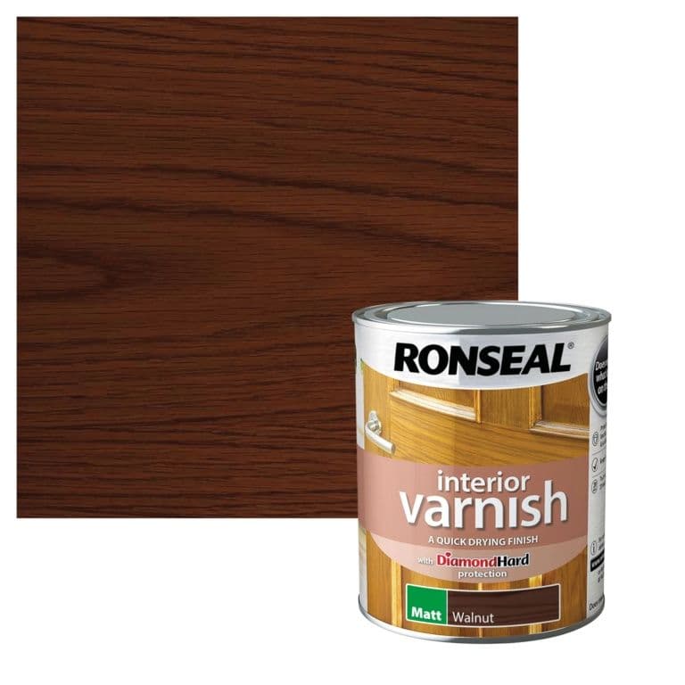 Ronseal Interior Varnish Matt 750ml - Walnut
