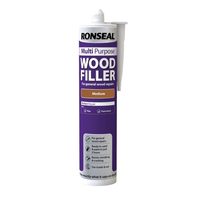 Ronseal Multi Purpose Wood Filler Cartridge 310ml - Medium