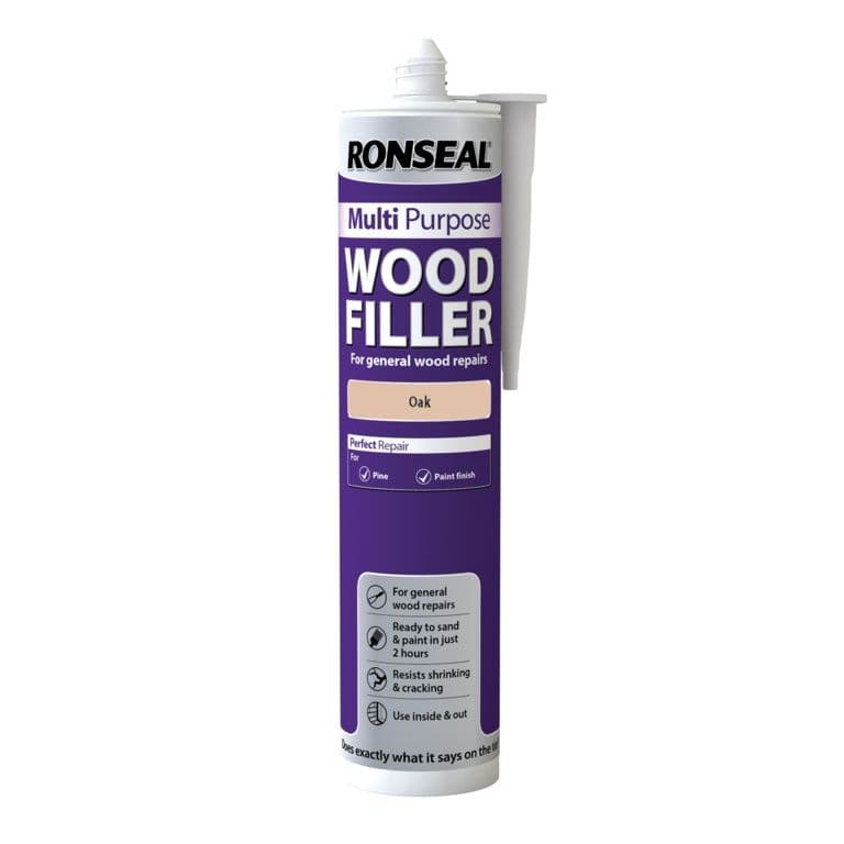 Ronseal Multi Purpose Wood Filler Cartridge 310ml - Oak