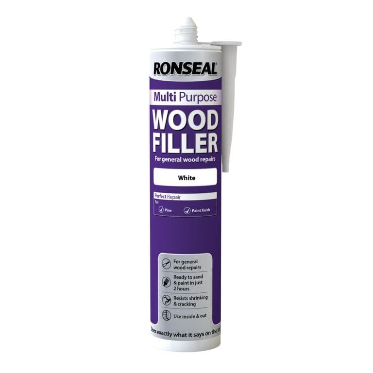 Ronseal Multi Purpose Wood Filler Cartridge 310ml - White