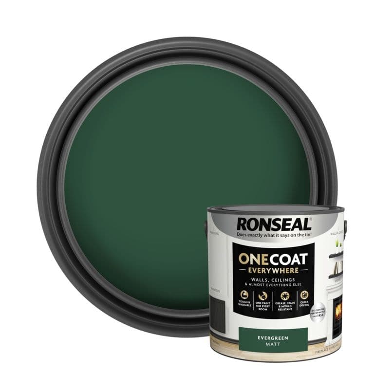 Ronseal One Coat Everywhere Matt Paint 2.5L - Evergreen