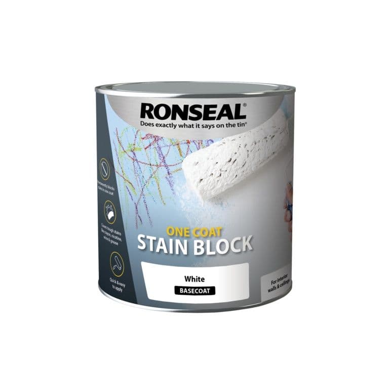 Ronseal One Coat Stain Block - 2.5L White