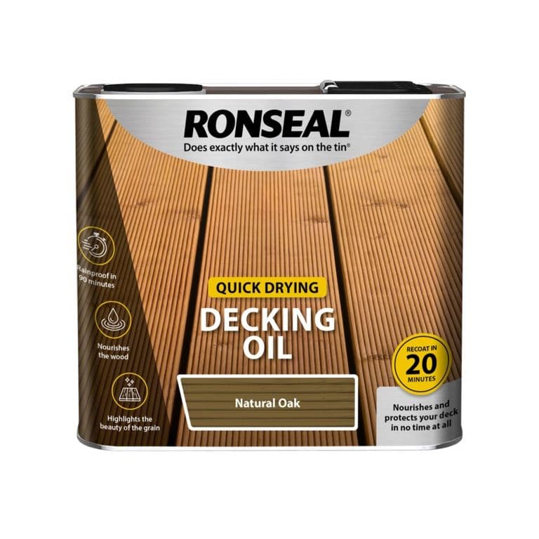 Ronseal Quick Drying Decking Oil 2.5L - Natural Oak
