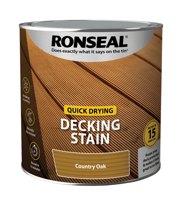 Ronseal Quick Drying Decking Stain 2.5L - Country Oak