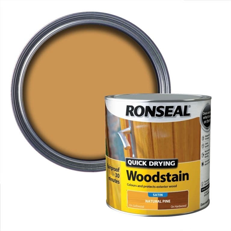 Ronseal Quick Drying Woodstain Satin 2.5L - Natural Pine