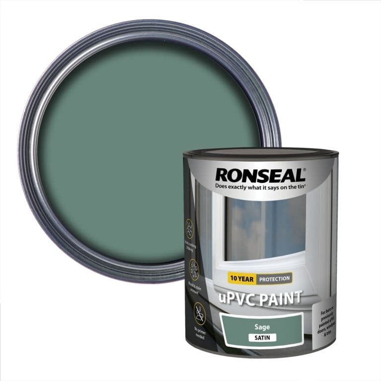 Ronseal UPVC Paint 750ml - Sage Satin