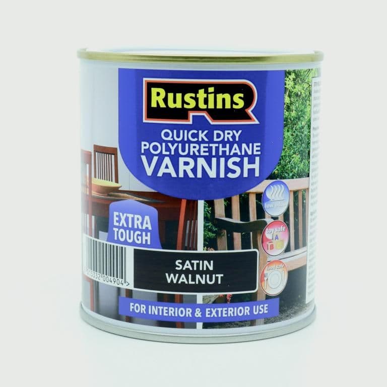 Rustins Polyurethane Satin Varnish 500ml - Walnut