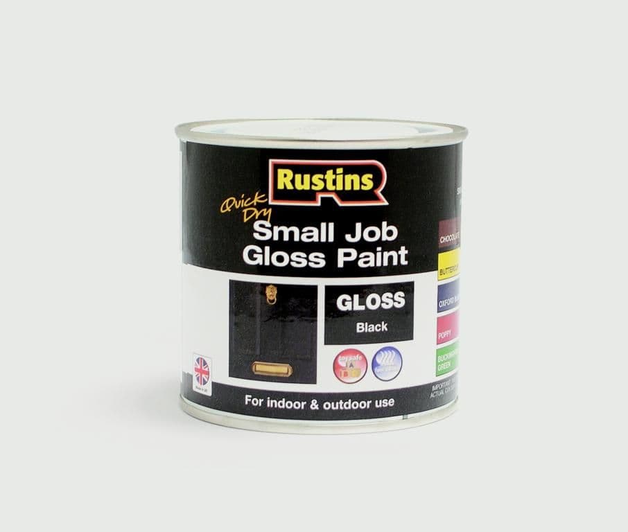Rustins Quick Dry Small Job Gloss 250ml - Black