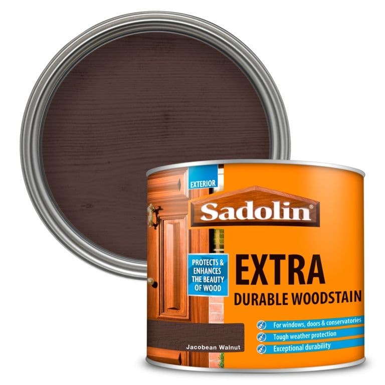 Sadolin Extra Durable Woodstain - 500ml  Jacobean Walnut