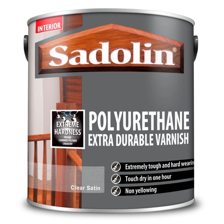 Sadolin Polyurethane Extra Durable Varnish Clear Satin - 2.5L