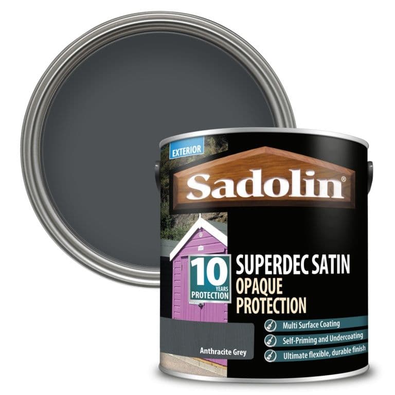 Sadolin Superdec Satin 2.5L - Anthracite Grey