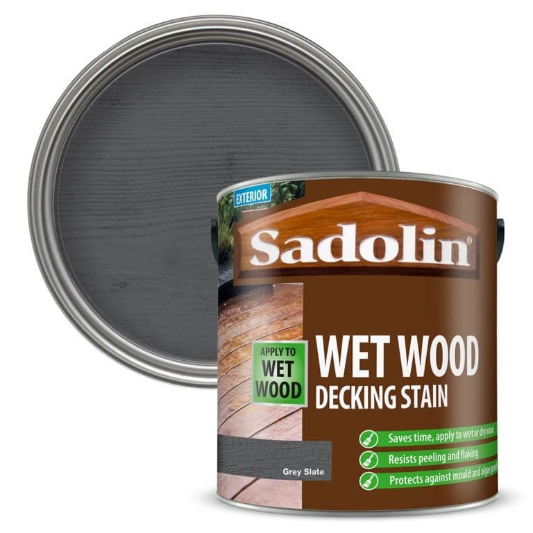 Sadolin Wet Wood Decking Stain 2.5L - Grey Slate