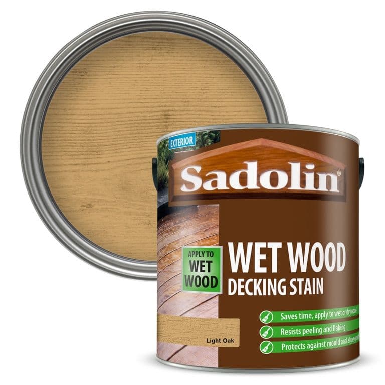 Sadolin Wet Wood Decking Stain 2.5L - Light Oak
