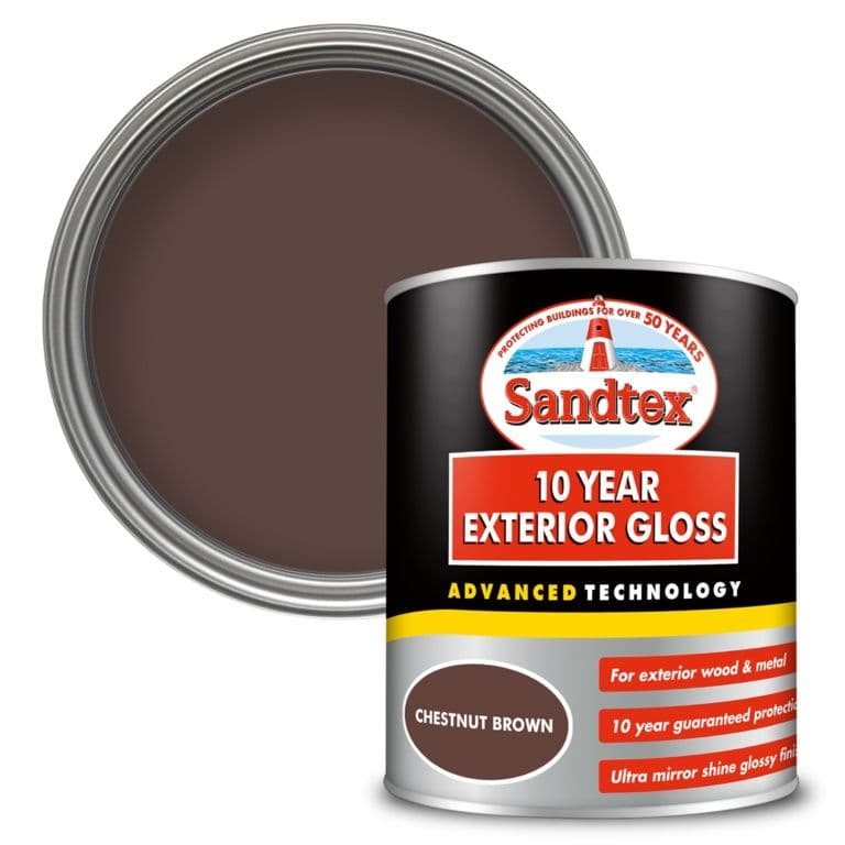 Sandtex 10 Year Exterior Gloss 750ml - Chestnut Brown