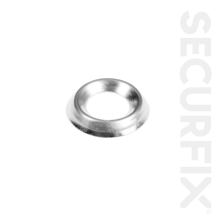 Securfix Cup Washers Nickle Plated No.8 - 200 Pack