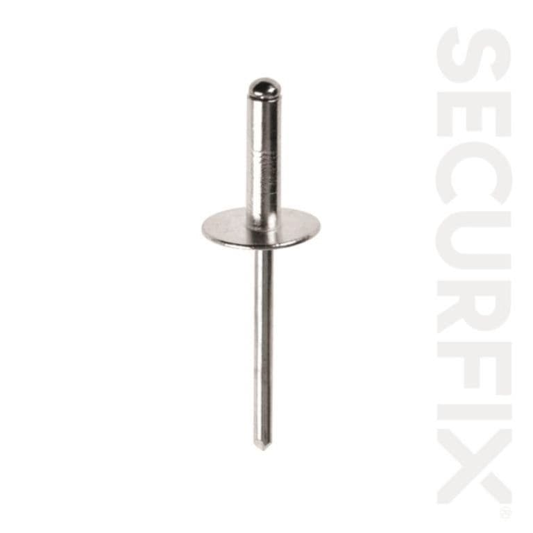Securfix Domehead Rivets Aluminium/Steel 3.2 x 14mm - Pack 100
