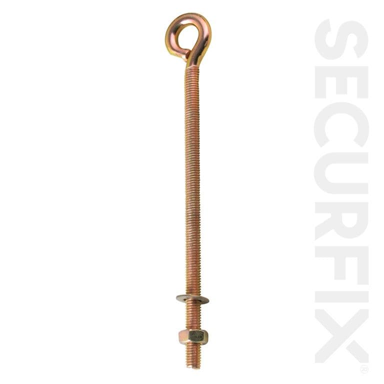Securfix Eye Bolt Zinc Plated M8X150mm - 5 Pack