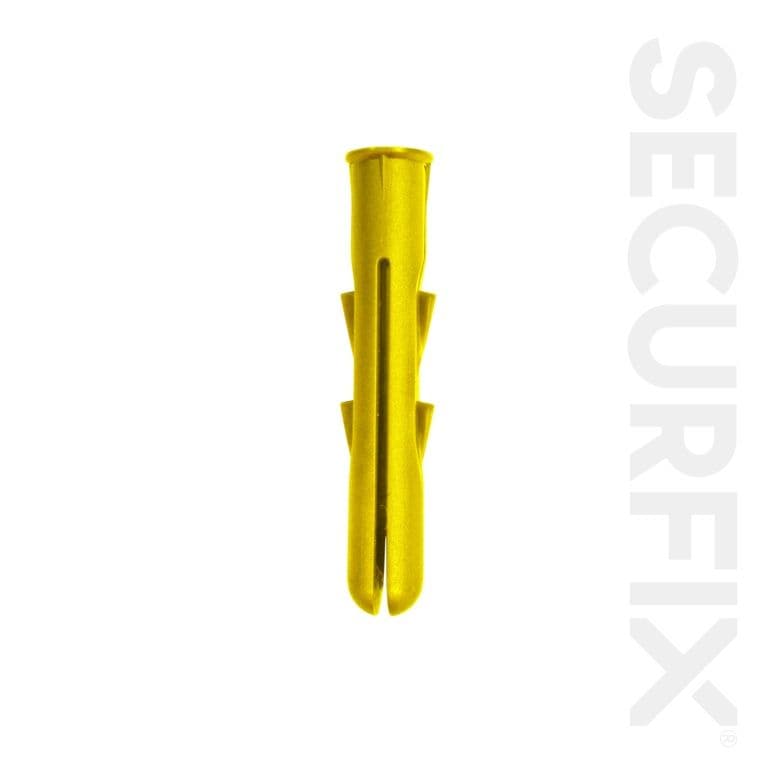 Securfix General Purpose Plugs Yellow - 100 Pack