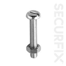 Securfix Pan Head Mach.Screw Zinc Plated M5X75 - 25 Pack