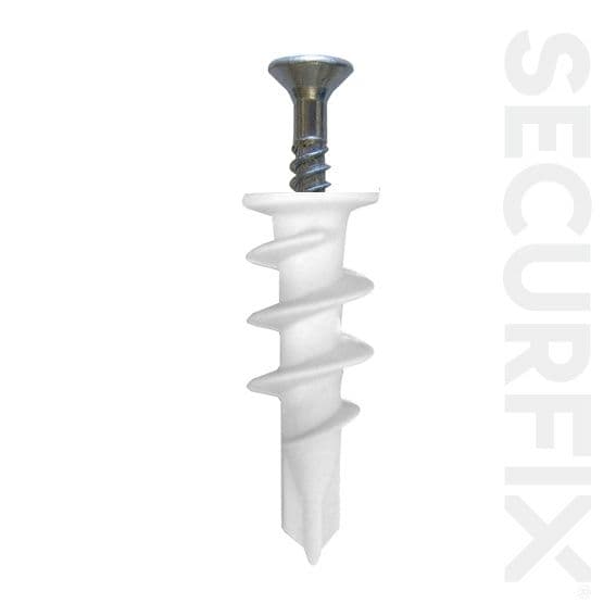 Securfix Plasterboard Anchors With Screws Nylon - 20 Pack