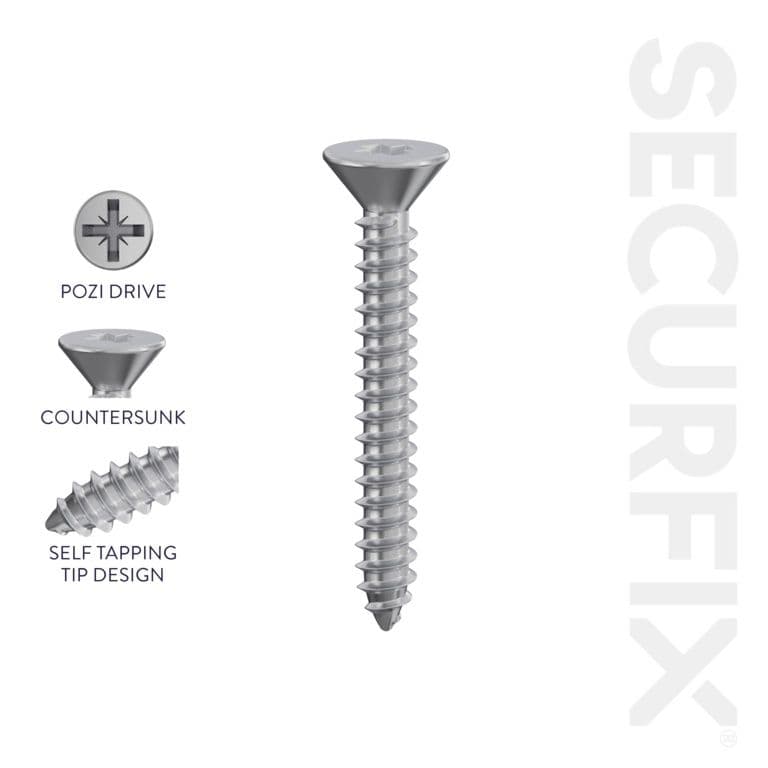 Securfix Self Tapping Screws - 8 x 1 1/4"-4.0 x 30mm | Pack of 200
