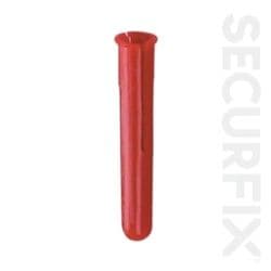 Securfix Standard Wall Plugs Red - 1000 Pack