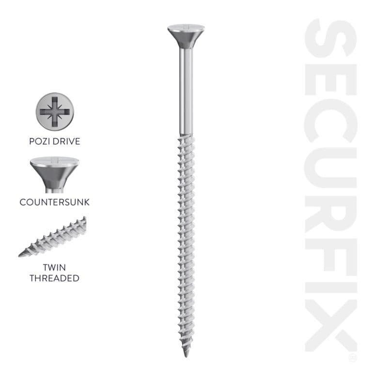 Securfix Twin Thread Screws 7x11/2" 3.9x - Box 200